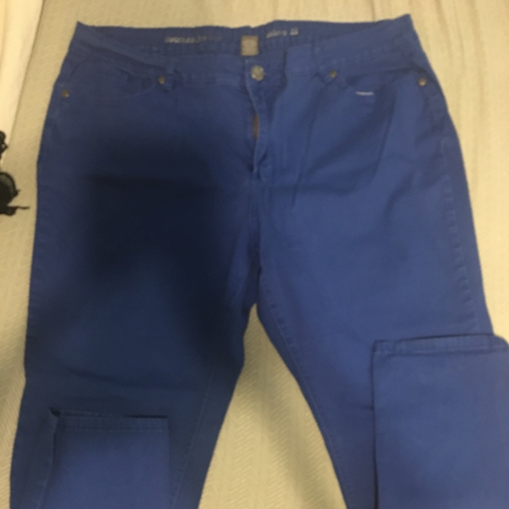 Blue butter pants